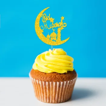 1бр 2021 на Мюсюлманския празник Айд Мубарак Ислямски Флаг Рамадан Плъгин Печени Десерт торта Настаняване Вечерни Украса за Доставка