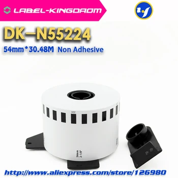 6 Ролки универсални етикети DK-N55224 без лепило 54 мм * 30,48 м, съвместими с вашия принтер Brother QL-570/700, всички те са с пластмасов държач