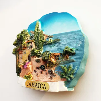 QIQIPP Ямайка Творчески Туристически Паметник на Декоративни Изделия 3D Морски Пейзаж Вила Магнитен Магнит За Хладилник за Събиране на Подаръци.