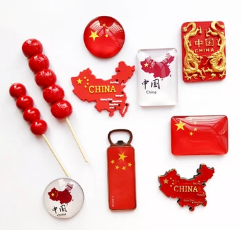 Нова Карта на Китай Национален Флаг Панда Пекин Захаросани Ястреб 3D Магнити За Хладилник Туристически Сувенири, Магнитни Стикери За Хладилник Подарък