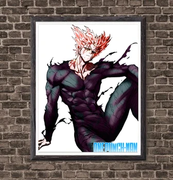 Саитама Генос Гару Аниме Плакат на One Punch Man Стенни Декоративни Художествени Щампи Тапети, 8x10 инча, Без рамка, 8 бр.